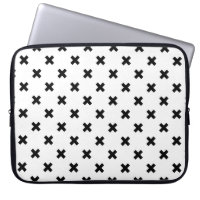 Polka noire croise sur blanc