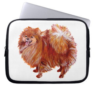 Housse Pour Ordinateur Portable Pomeranian rouge