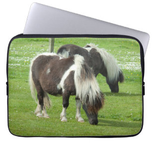 Housse Pour Ordinateur Portable Poneys de peinture Shetland pur-sang