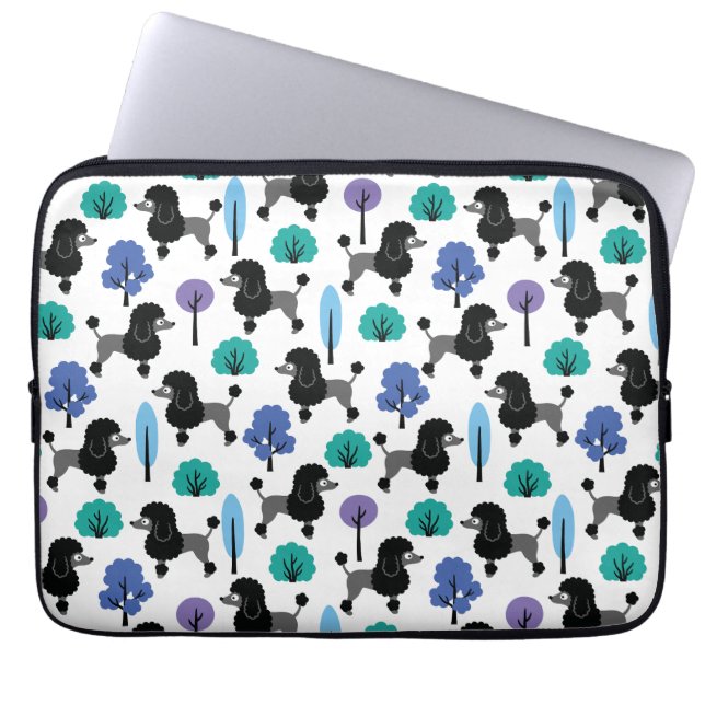 Housse Pour Ordinateur Portable Poodle dans le parc (Devant)