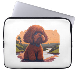 Housse Pour Ordinateur Portable Poodle de jouet mignon