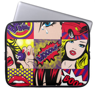 Housse Pour Ordinateur Portable Pop art Card Illustration art, pop, beau, comique,