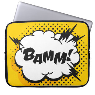 Housse Pour Ordinateur Portable Pop art discours bulle dessin avec du texte. Caric