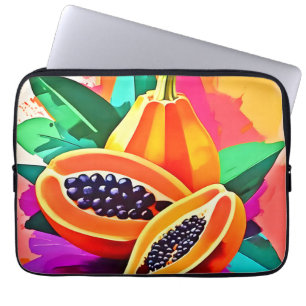 Housse Pour Ordinateur Portable Pop Art Papaya découpé