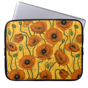 Housse Pour Ordinateur Portable Poppies orange