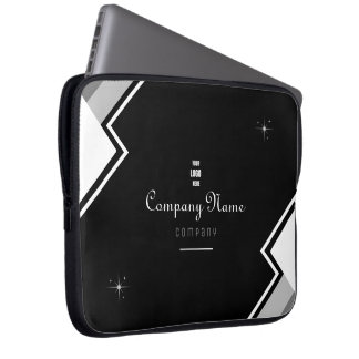 Housse Pour Ordinateur Portable Portable Personnalisé Noir Et Blanc Moderne