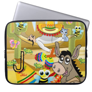Housse Pour Ordinateur Portable Portable Sleeve Homme Mexicain Donkey Bumblebee