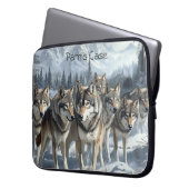 Housse Pour Ordinateur Portable Portable Wolf Pack personnalisable (devant gauche)