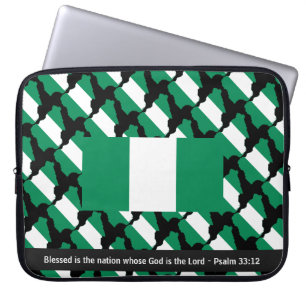 Housse Pour Ordinateur Portable PORTE NIGERIA DRAPEAU Customisé Écriture Portable