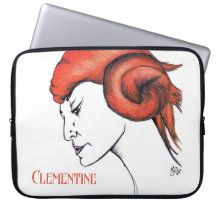 Portrait de femme aux cheveux orange mandarine Pop