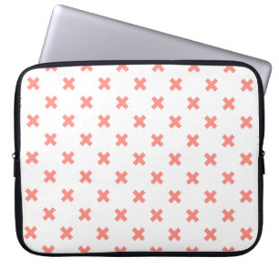 Housse Pour Ordinateur Portable Poser les points de croix sur blanc