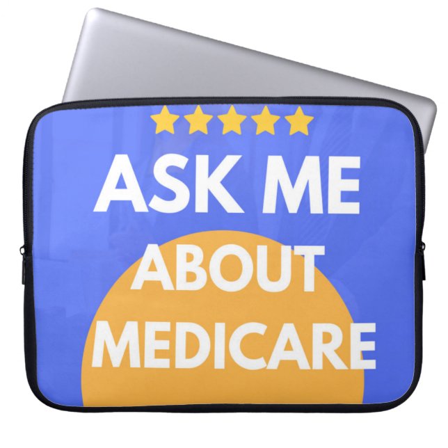 Housse Pour Ordinateur Portable Posez-moi des questions sur l'assurance-maladie (Devant)