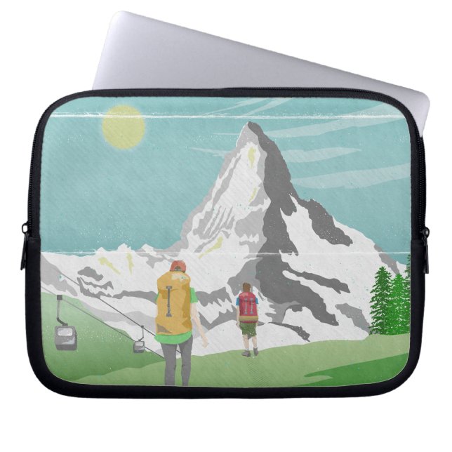 Housse Pour Ordinateur Portable poster de voyage matterhorn Suisse (Devant)