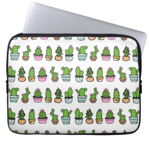 Housse Pour Ordinateur Portable Pots Whimsy Cactus