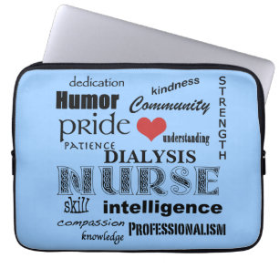 Housse Pour Ordinateur Portable Pouce Infirmière-Attributs/Blue-13 de dialyse