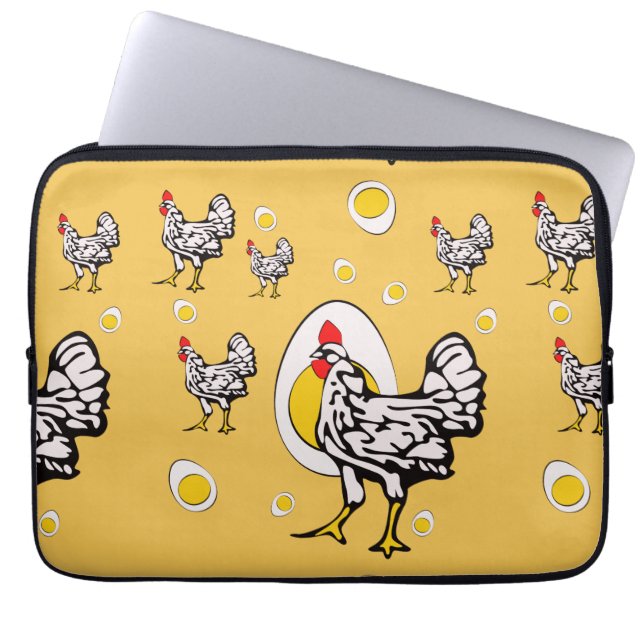 Housse Pour Ordinateur Portable Poulets rétro (Devant)