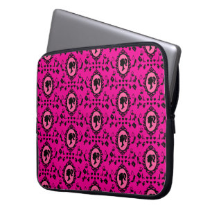 Housse Pour Ordinateur Portable Poupée Paillettes Anniversaire Rose Glamour Mode