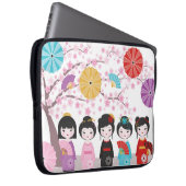 Housse Pour Ordinateur Portable Poupées japonaises Kokeshi (Devant droit)