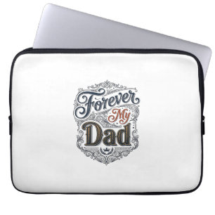 Housse Pour Ordinateur Portable Pour toujours mon père gravure vintage chemise de