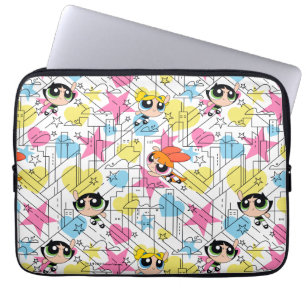 Housse Pour Ordinateur Portable Powerpuff Girls Townsville Pattern