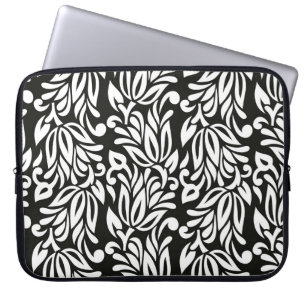 Housse Pour Ordinateur Portable Ppa textile vintage noir et blanc