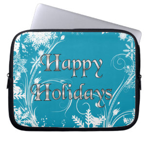 Housse Pour Ordinateur Portable Pré bleu d'hiver - bonnes fêtes