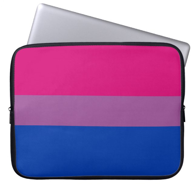 Housse Pour Ordinateur Portable Pride bisexuelle (Bi Drapeau) (Devant)