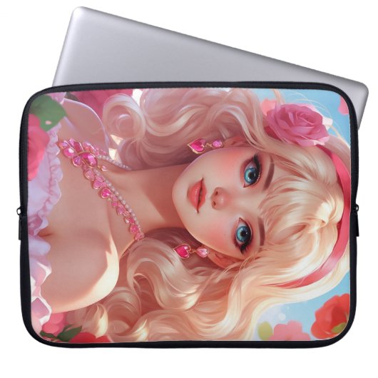 Housse Pour Ordinateur Portable princesse des fleurs (Devant)