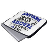 Housse Pour Ordinateur Portable Prof de maths Blague (Devant bas)