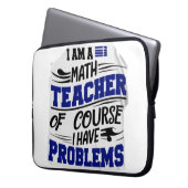 Housse Pour Ordinateur Portable Prof de maths Blague (devant gauche)