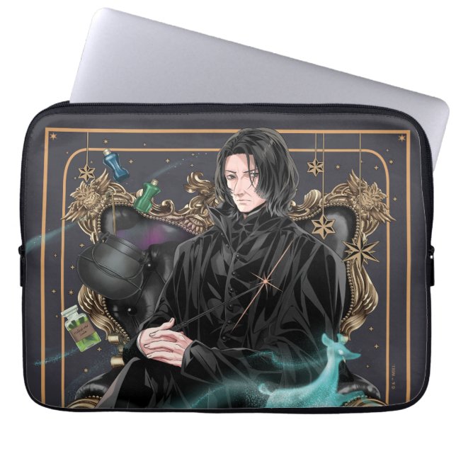 Housse Pour Ordinateur Portable Professeur Anime Severus Snape assis (Devant)