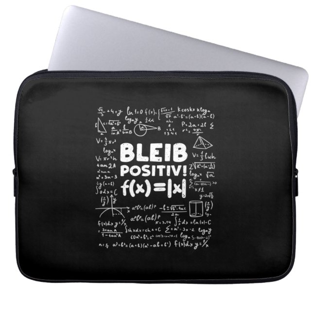 Housse Pour Ordinateur Portable Professeur Cadeaux | Bleib Enseignant Positiv Math (Devant)