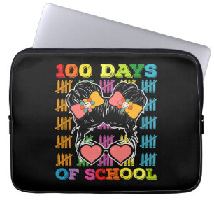 Housse Pour Ordinateur Portable Professeur Chignon Décoiffé 100 Jours D'école