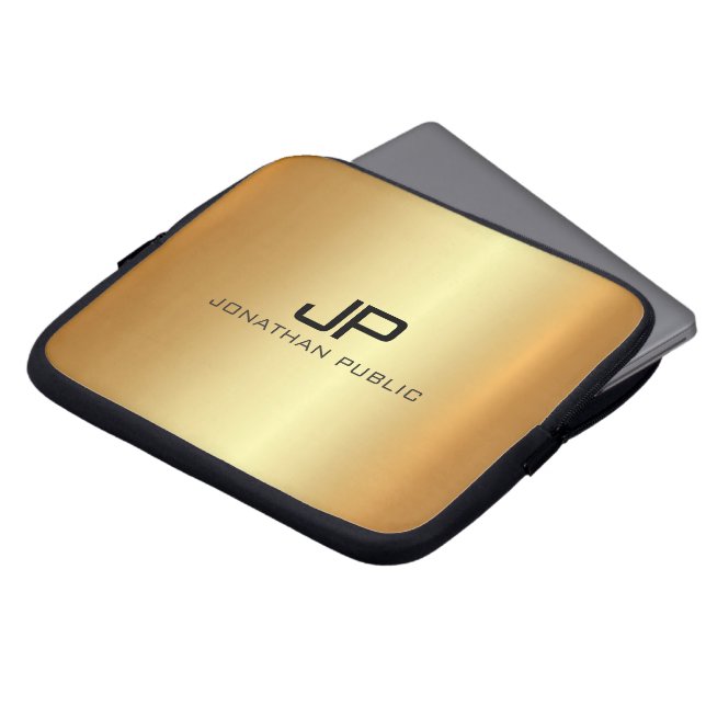 Housse Pour Ordinateur Portable Professional Elegant Modern Luxurious Gold (Devant haut)