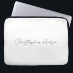 Housse Pour Ordinateur Portable Professionnel Blanc Plat Créatif Chic Calligraphie<br><div class="desc">Design extrêmement minimaliste. Je recommanderais à la famille et aux amis. Très heureux.</div>