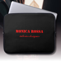 Professionnel Simple Moderne Neon Rouge Noir