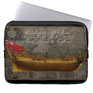Housse Pour Ordinateur Portable Profil de la frégate Jersey