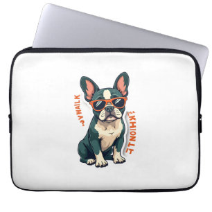 Housse Pour Ordinateur Portable Promenade Vintage J'y Réfléchirai Bouledogue Franç