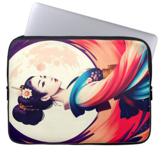 Housse Pour Ordinateur Portable Promenez-Vous Au Lune Japonaise Geisha