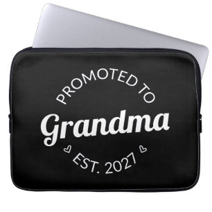 Housse Pour Ordinateur Portable Promue Grand-mère dès 2027 Nouvelle Mamie Je