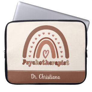 Housse Pour Ordinateur Portable Psychothérapeute personnalisée Boho Rainbow