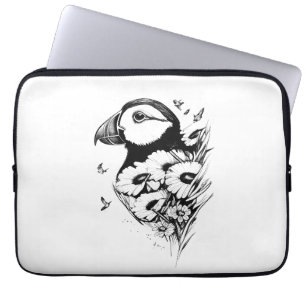 Housse Pour Ordinateur Portable Puffin Wild Animal Nature Illustration Art Tatouag
