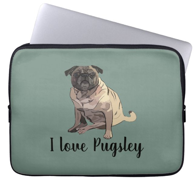 Housse Pour Ordinateur Portable Pug (Devant)