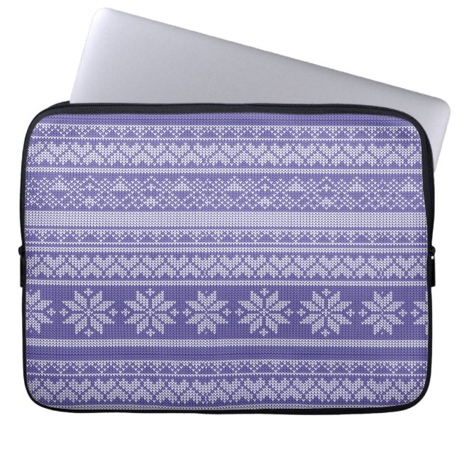 Housse Pour Ordinateur Portable Pull en laine tricoté de Noël  (Devant)