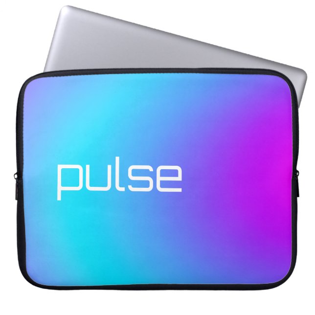 Housse Pour Ordinateur Portable Pulse Prism - Vaporwave Vibe Gradient (Devant)