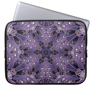 Housse Pour Ordinateur Portable Purple Mandala Géométrique Florale Psychédélique T