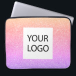 Housse Pour Ordinateur Portable Purple Pink Pastel - Logo Personnalisé Promotionne<br><div class="desc">Gold,  Purple et Pink Ombre Pastel Moderne et professionnel Faux Parties scintillant et Sparkle Elegant Logo Personnalisé Promotionnel Portable d'entreprise ou Coque promotionnel pour un cadeau de l'industrie de la beauté. Ce coque peut être customisé pour inclure le logo de votre entreprise ou de votre entreprise.</div>