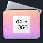 Housse Pour Ordinateur Portable Purple Pink Pastel - Logo Personnalisé Promotionne<br><div class="desc">Gold,  Purple et Pink Ombre Pastel Moderne et professionnel Faux Parties scintillant et Sparkle Elegant Logo Personnalisé Promotionnel Portable d'entreprise ou Coque promotionnel pour un cadeau de l'industrie de la beauté. Ce coque peut être customisé pour inclure le logo de votre entreprise ou de votre entreprise.</div>