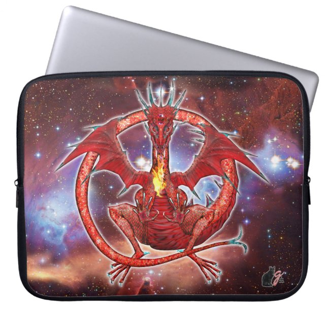 Housse Pour Ordinateur Portable Pyrope Dragon Cosmique (Devant)
