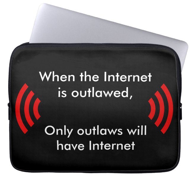 Housse Pour Ordinateur Portable Quand Internet est interdit (Devant)